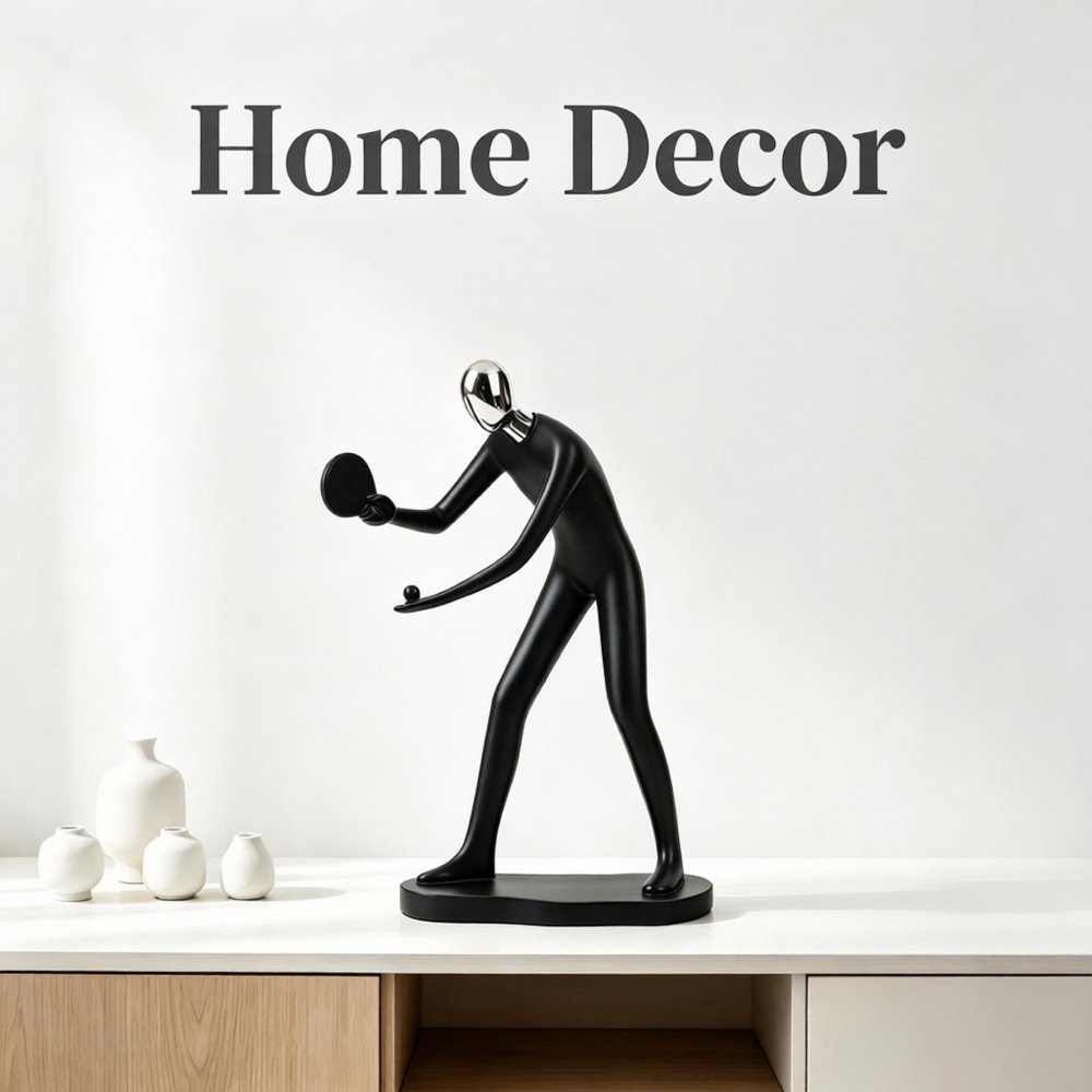 Table Tennis Live - Decoração para Casa: Estatuetas Minimalistas de