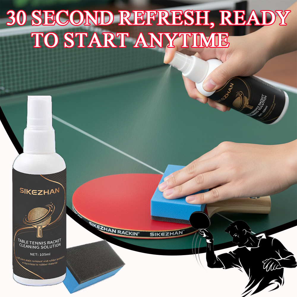 Table Tennis Paddle Set - Spray de limpeza de raquete de