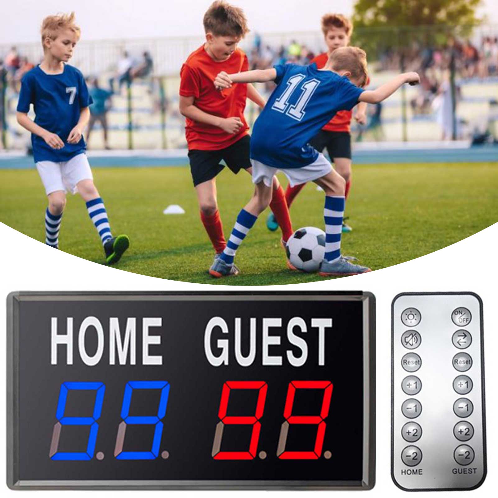 Table Tennis Scoreboard - Placar eletrônico led de 4 dígitos,