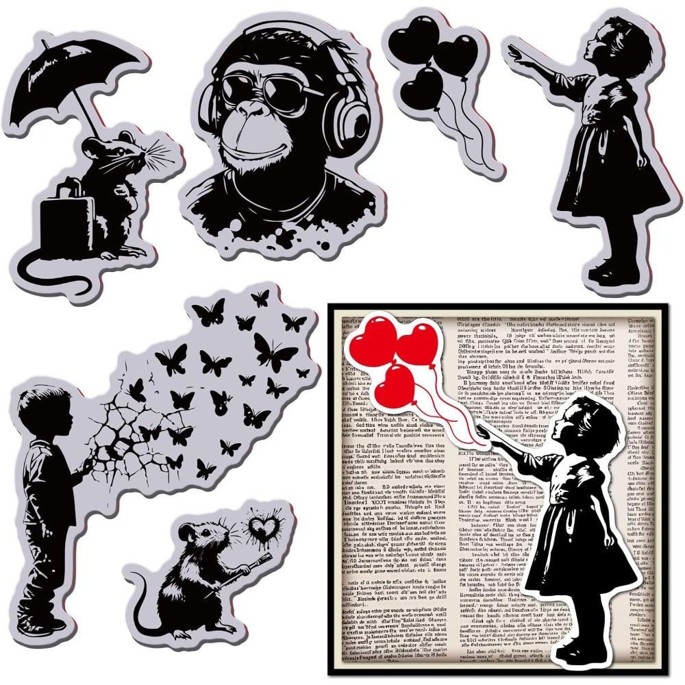 Grafitti balão macaco adesivo  - Butterfly Rubber Sheet avaliação e preço