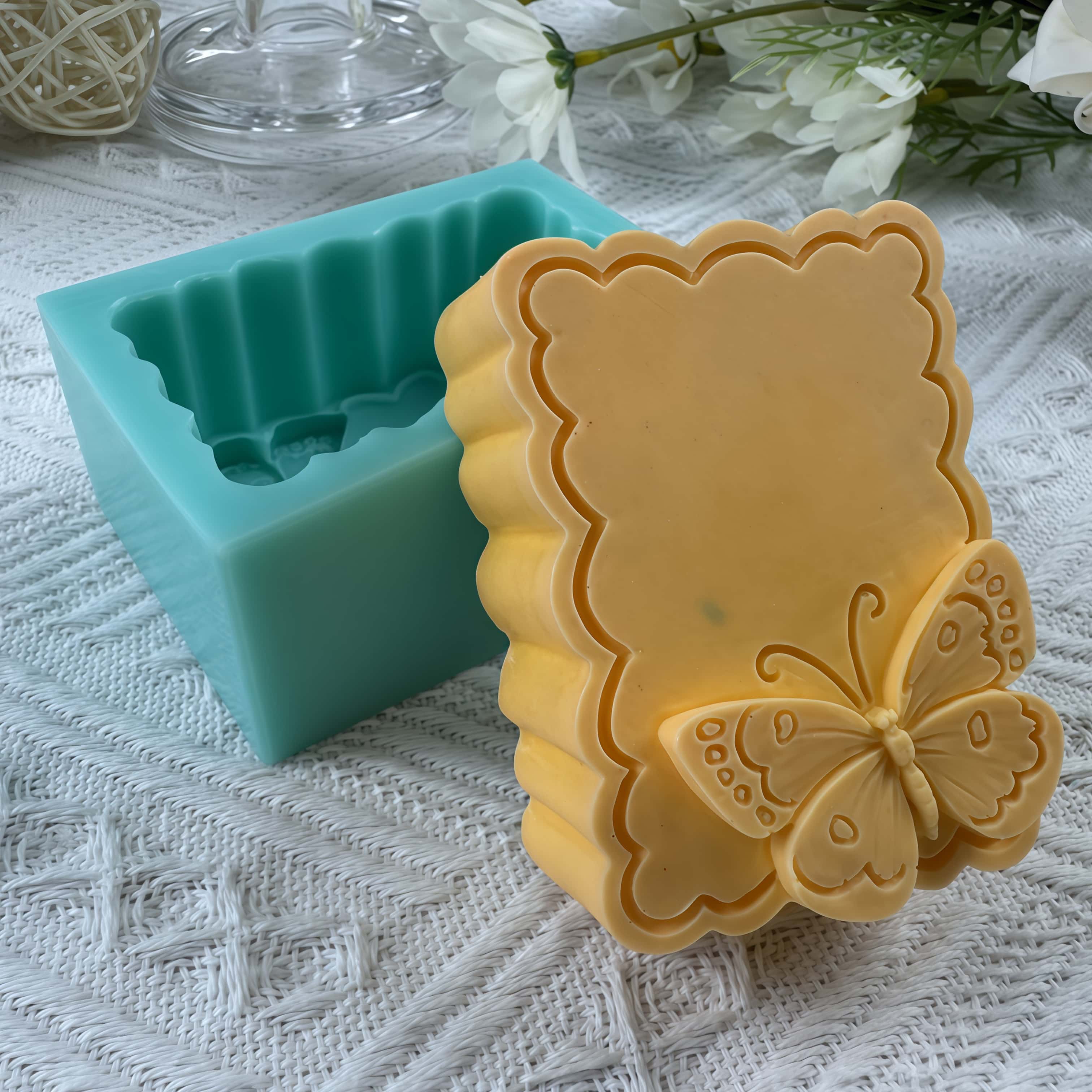 Molde de sabão flor borboleta, - Butterfly Rubber Sheet avaliação e preço