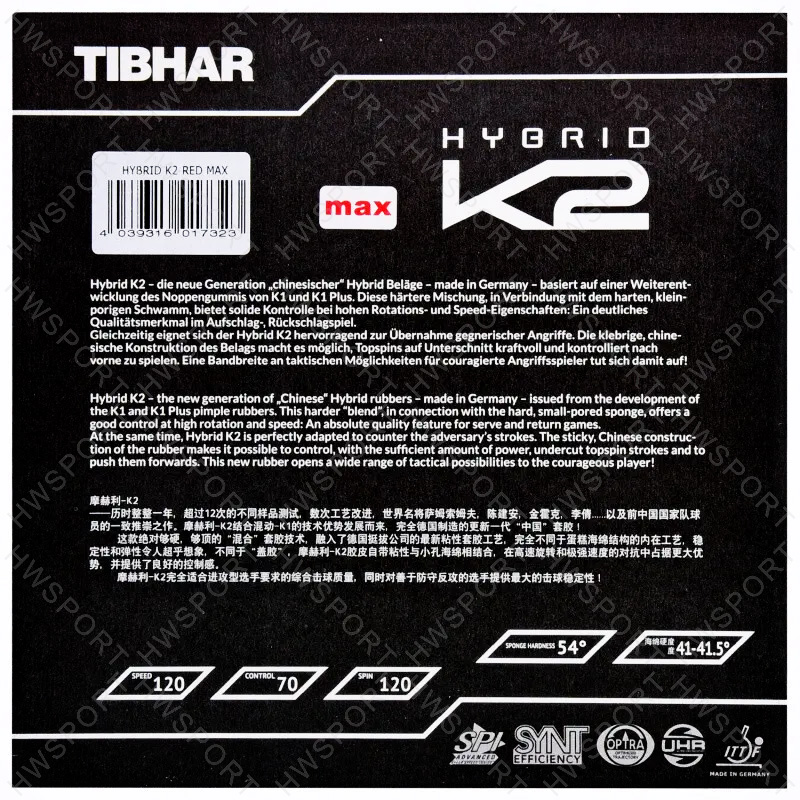 Tibhar-Borracha Pegajosa Do Tê - Table Tennis Hybrid Rubbers avaliação e preço